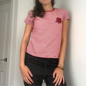 Pull & Bear - Striped red tshirt